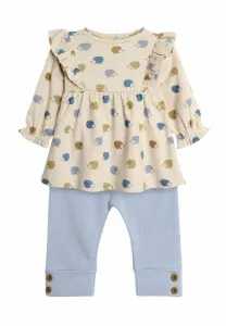 Футболка с длинными рукавами и оборками в виде ежика, стандартного кроя. Jojo Maman Bébé, Natural