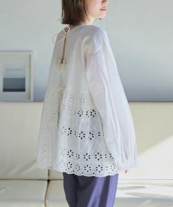 Market двусторонняя кружевная блузка «шифле» Coen, цвет Off White