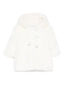 Пальто с капюшоном из искусственного меха Tartine Et Chocolat, нейтральный