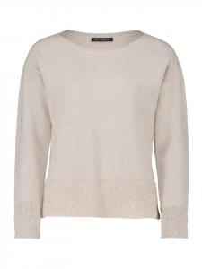 Вязаный свитер с пайетками в цвете серо-коричневый меланж Betty Barclay