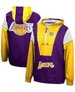 Мужская ветровка с капюшоном и полумолнией Los Angeles Lakers Highlight Reel Mitchell & Ness, фиолетовый