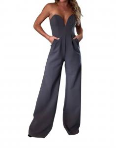 Черри комбинезон в сером цвете Amanda Uprichard, серый