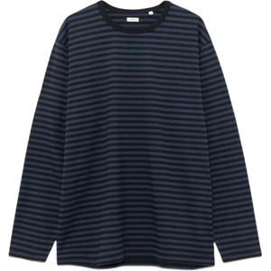 Футболка с длинным рукавом FW25 COOLMAX в полоску Unisex Nanamica, синий