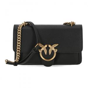 Кожаная сумка-кроссбод через плечо женская черная PINKO