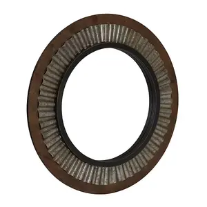 Металлическое зеркало в деревянной раме с солнечными лучами Household Essentials, brown