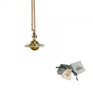 Vivienne Westwood Brass Necklaces Unisex Light Grass Green