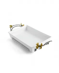 Запеканка с гинкго и бабочками Michael Aram, бронза