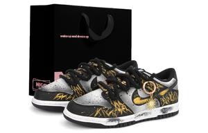 Nike Dunk устойчивые к истиранию дышащие низкие скейтборд кроссовки unisex black gold