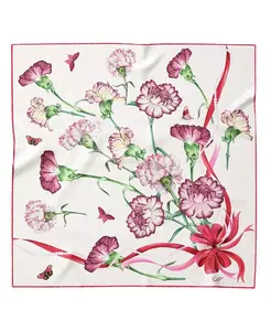 Диантус - Шелковый бандана для женщин Elizabetta, красный