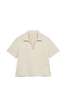 Футболка с глубоким V-образным вырезом и карманом Fortela, бежевый