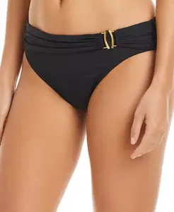 Женские сексуальные драпированные хипстерские плавки Do It Bleu by Rod Beattie, черный