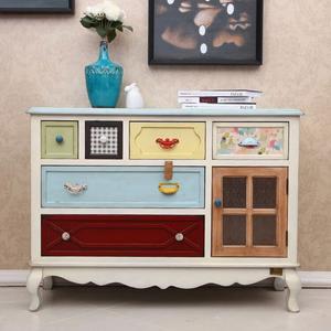 Yu Senyi Комод для гостиной и столовой в средиземноморском винтажном стиле, полностью собранный, не антикварный