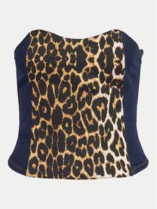 Топ приталенного кроя Noisy May, синий