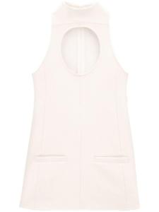 Courrèges платье мини Circle с вырезом, нейтральный цвет
