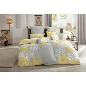 [T] Постельное белье для дома «Susan Flowers Design», качество Linon и Biber (фланель), 100% чистый хлопок, комплект постельного белья с цветочным рисунком поддерживает инициативу «Сделано в Африке», сертифицирован «Сделано в зеленом цвете» Home Affaire,