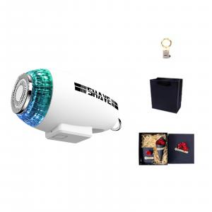 Поворотная бритва мини мужская электрическая удобная лезвие из нержавеющей стали моющееся Ncokoc, белый/черный