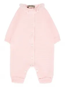 Шерстяной ромпер с оборками Little Bear, розовый