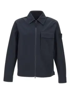 Куртка с двусторонними молниями и нагрудным карманом Stone Island, синий