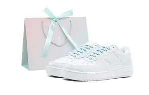 XTEP Кроссовки Air Force One с износостойким покрытием, низкие, для скейтбординга, мужские, синие, белые