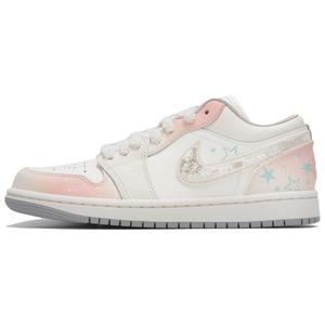 Jordan Женские кроссовки Air 1 Abrasion Resistant Low Top Vintage баскетбольные розовые белые