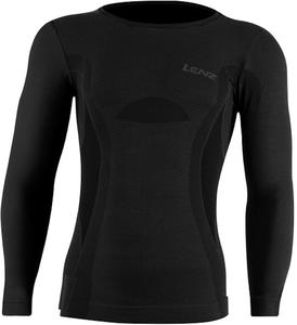 Функциональная футболка Lenz 6.0 merino с круглым вырезом и воротником-стойкой, Black