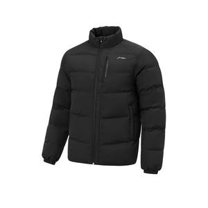 Мужская пуховая куртка Li Ning, черная, с воротником-стойкой, утепленная