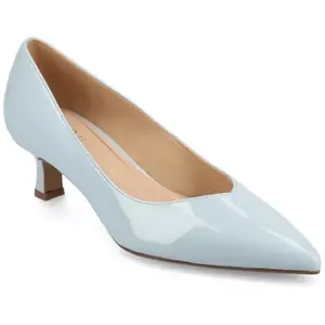 Женские туфли Pammie средней и широкой полноты без застежек на каблуке-рюмочке Journee, цвет blue patent