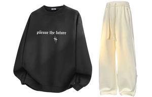 Свитшот-сет Huichao Riding The Wind Collection унисекс WARRIOR, темно-серый+оранжевый (clothing sets)