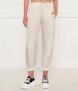 Шелковые брюки-джоггеры abetaia Regular fit Marella Sport, экрю