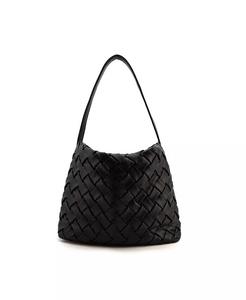 Большая плетеная сумка-тоут цвета ореха LIKE DREAMS, черный