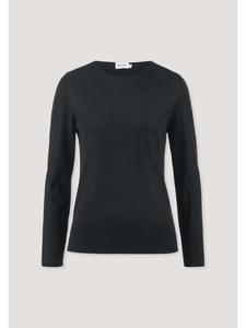 Черный вязаный свитер Hessnatur