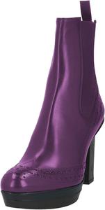 Женские ботильоны FOWT на платформе с круглым носком и высокой массивной подошвой, эластичные голенища, модные осенне-зимние ботинки, размер 4-16 US, Purple