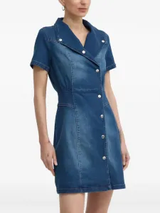 Мини-платье на пуговицах Morgan, синий