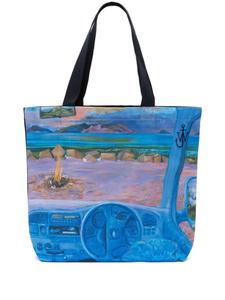 JW Anderson холщовая сумка-тоут, синий