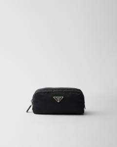 Несессер из Re-Nylon и сафьяновой кожи Prada, черный