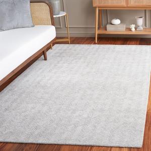 SAFAVIEH Glamour Collection ковер, 92 x 153 см, Grey & Ivory, ручной работы из шерсти и вискозы, идеально для гостиной, спальни, столовой (GLM403F-3)