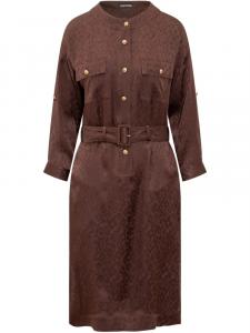 Платье-рубашка с поясом TOM FORD, коричневый