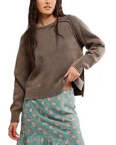 Весенний уличный свитер Free People, коричневый