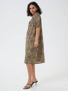 Платье длиной до колен с воротником-оборкой kabeathe KAFFE, цвет Oak/Black