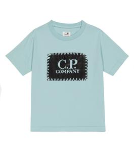 Футболка из хлопкового джерси с логотипом C.P. COMPANY KIDS, синий