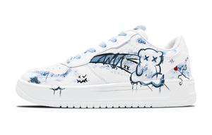 ANTA Комфортные, нескользящие, амортизирующие, износостойкие, низкие кроссовки для скейтбординга, мужские, белые, синие