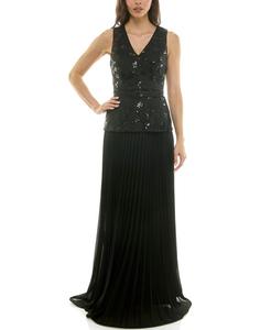 Женское платье с заниженной талией, украшенное пайетками и V-образным вырезом Taylor, Ink Blue