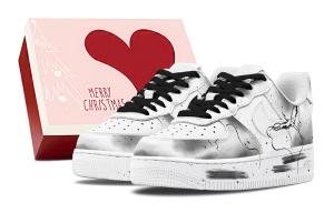Nike Кроссовки Air Force 1 Air Force 1 с низким верхом, противоскользящие, износостойкие, мужские, белые, черные
