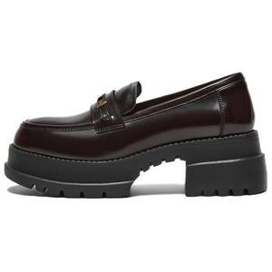 BASTO Бордовые лоферы для женщин однотонные, цвет Burgundy