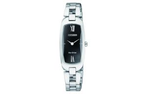 CITIZEN Часы Solar Quartz Movement Stainless Steel Strap Watch 15*8mm Women's Watch Black Dial EX1100 51E