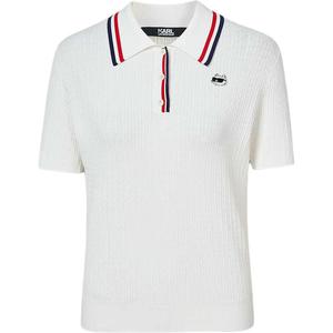 Футболка-поло Karl Lagerfeld FW25 женская KARL LAGERFELD / Karl Lagerfeld Jeans, белый