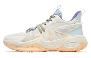 QIAODAN Баскетбольные кроссовки Q KUNGFU средней высоты с амортизацией, противоскользящие и износостойкие, мужские, желто-синие