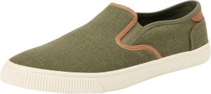 Кроссовки Toms Mens Baja без шнурков, Dark Sage Heritage Canvas Synthetic Nubuck Trim