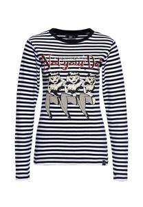 Рубашка с длинными рукавами и ярким винтажным пин-ап стилем 50-х годов Not Your Doll QUEEN KEROSIN, черный