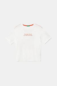 Детская хлопковая футболка United Colors Of Benetton, белый